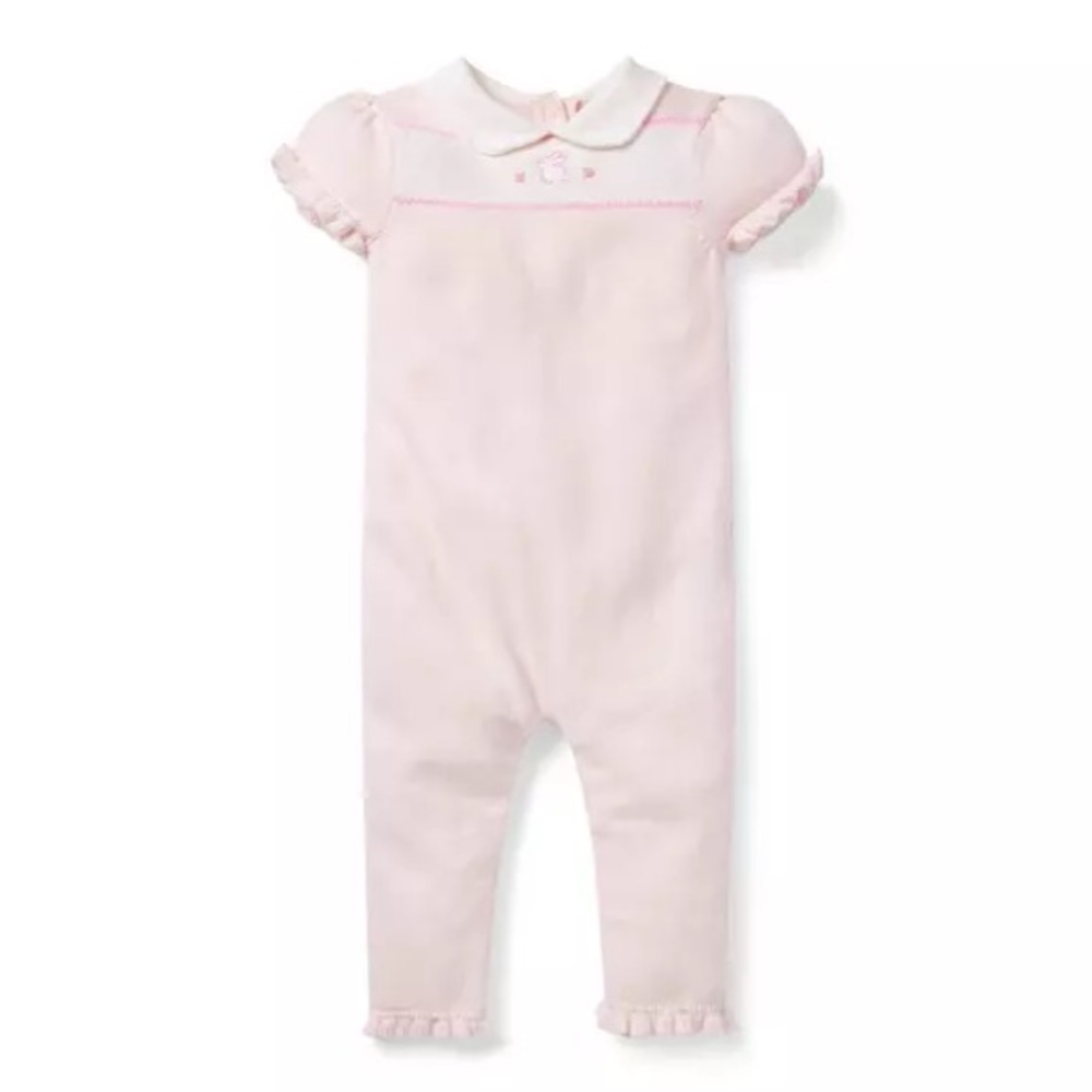 Janie and Jack baby girl bunny Easter romper